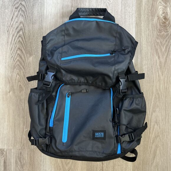 Gravis Black Backpack VTG Skateboard Laptop Bag Outdoor Hiking Travel Daypack